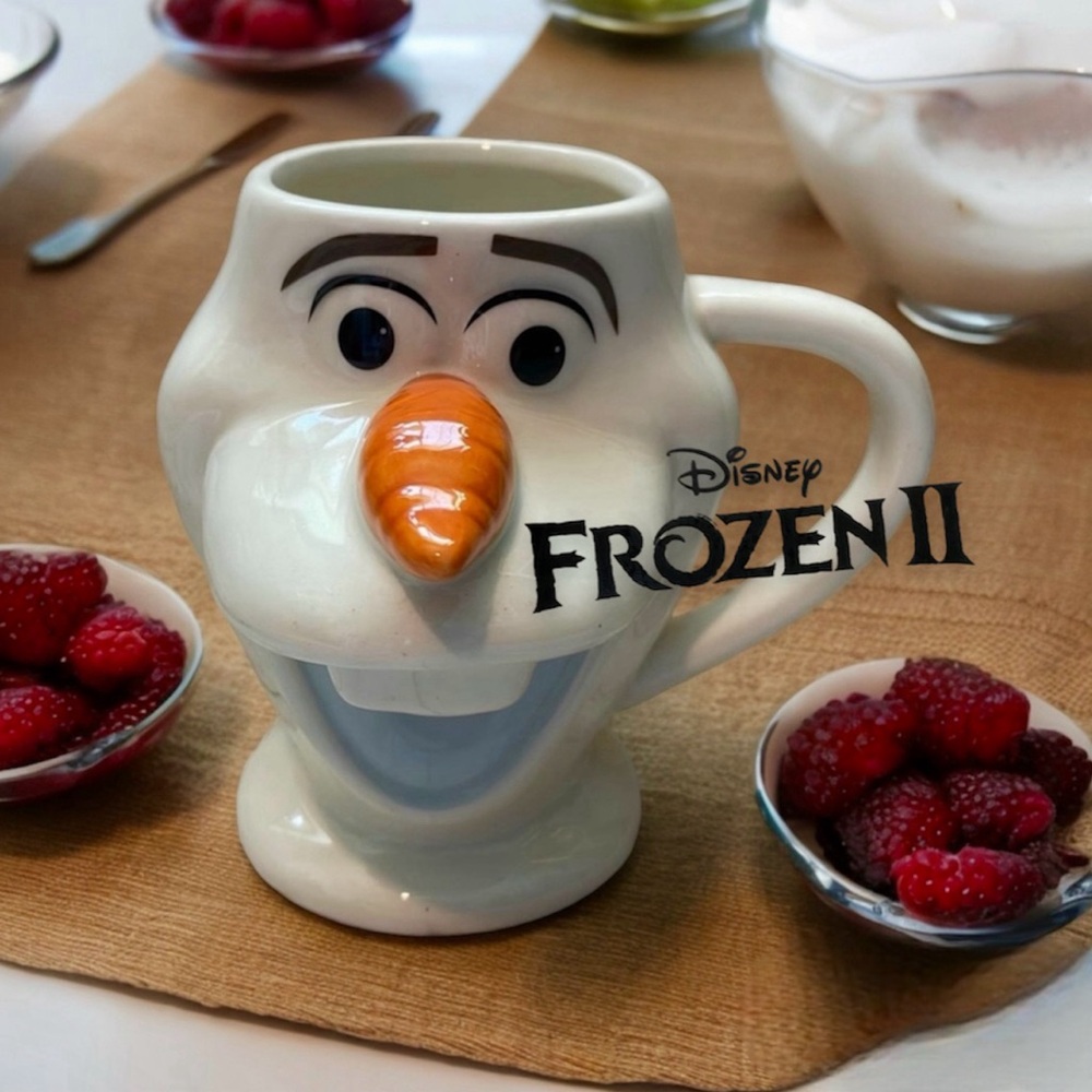 ⤵️ Disney Frozen II Olaf Face 3D Character Face 12 oz Coffee Mug Tea Cup Head